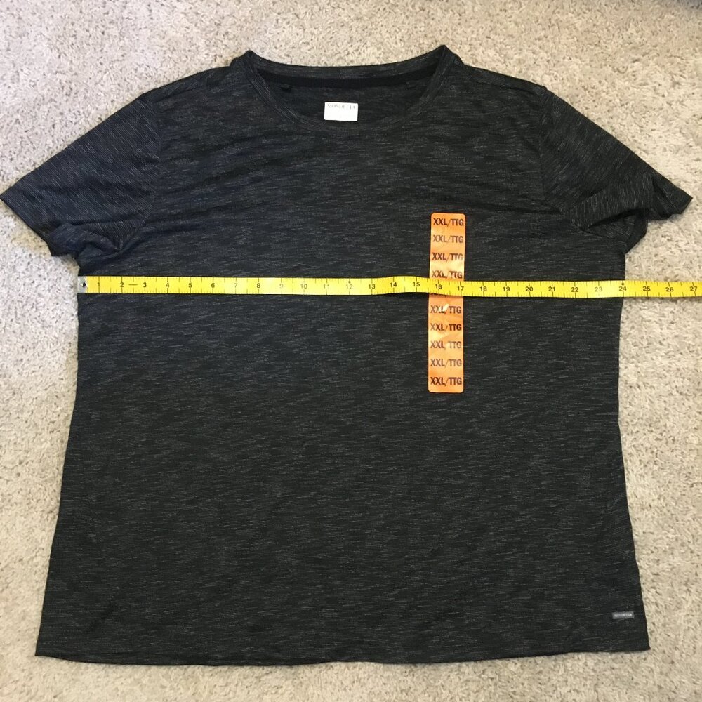 NWT Mondetta Performance Driven Athletic Tee XXL Dark Heathered Grey, White NEW - Picture 12 of 15